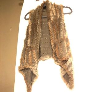Diana Rosh rabbit fur vest